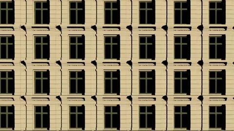 Pan the building windows from left to right. Stock Footage 148047530