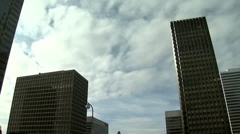 Pan of Buildings in California Stock Footage