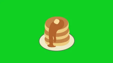 Pan cake animation on green screen 库存影片 333150977