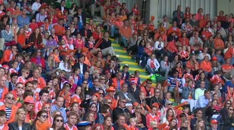 Pan camera on seeting crowd on stadium Stock Footage 47862837