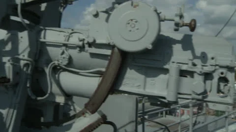 Pan from Cannon to City Stock Footage 25331979