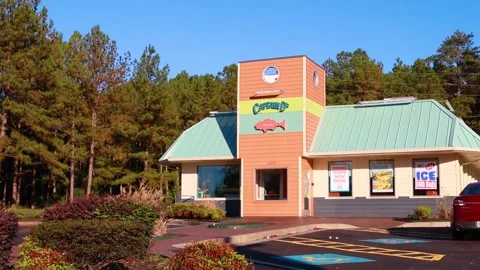 Pan of Captain D's restaurant Stock Footage 143364822