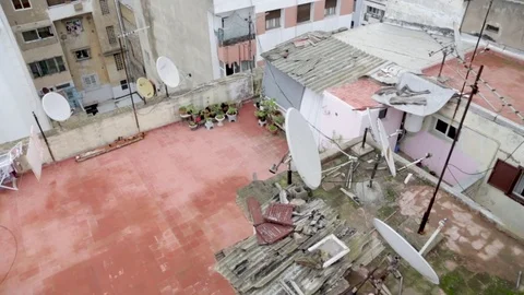 Pan Up of Casablanca Rooftops Stock Footage 78201669
