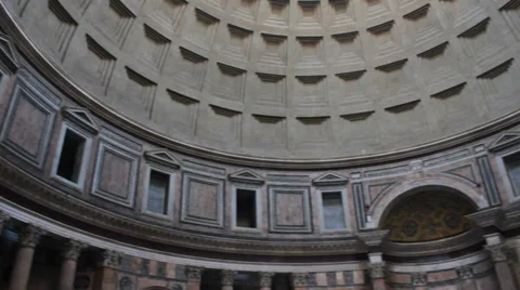 Pan of Ceiling in St. Peter's Basilica Stock Footage 36777556