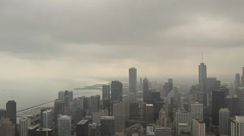 Pan of Chicago Skyline Video stock 40266645