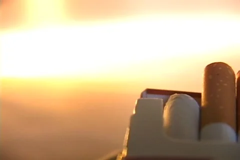 Pan on Cigarettes Stock Footage 587432