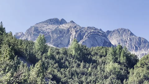 Pan on Cime di Plator mountain peaks - Alpine landscape near Cancano 스톡 동영상 328411774