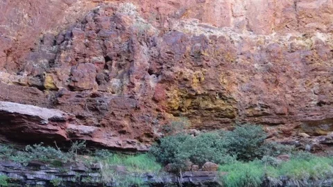 Pan of circular pool in Dales Gorge Karijini NP Stock Footage 71109592