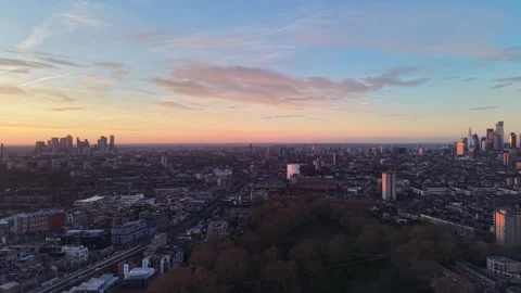 Pan of Cityscape drone shot 스톡 동영상 332147398