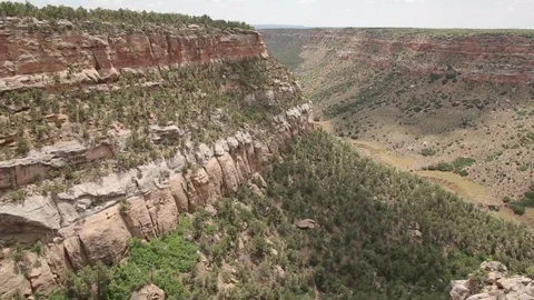 Pan to Cliff Dwelling Stock Footage 79549660