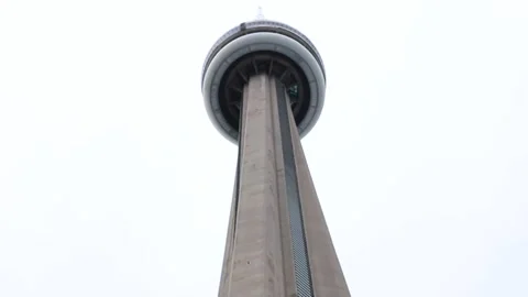 Pan of CN Tower from Top to Bottom Stock Footage 160784273