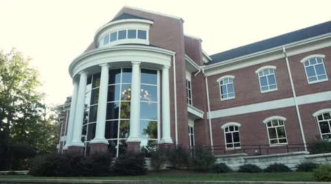Pan of a college building Stock Footage 54369222