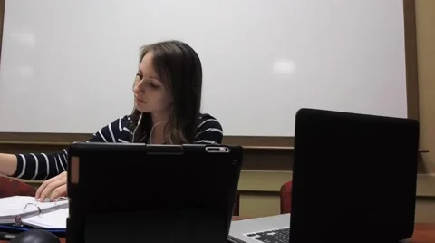 Pan of college student Stock Footage 51201433