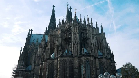 Pan Cologne Cathedral Stock Footage 96941199