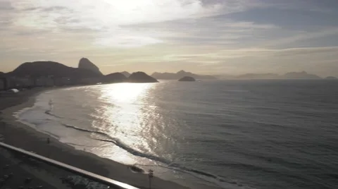 Pan of Copacabana Beach in Rio 動画素材 64978623
