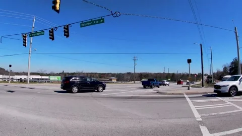 Pan of the cross section Robinson ave and Wrightsboro road Stock Footage 171303797
