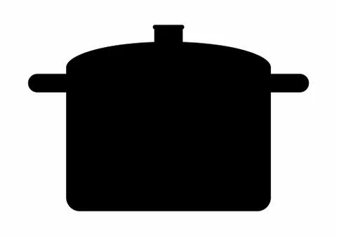 Pan dark silhouette Stock Illustration