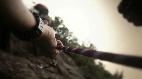 Pan de azucar climbing hd Video stock 10817552