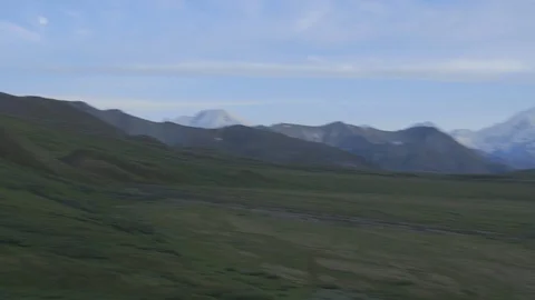 Pan to Denali in the Distance Stock Footage 121478759