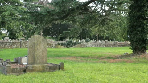 Pan to desecrated grave 스톡 동영상 862877