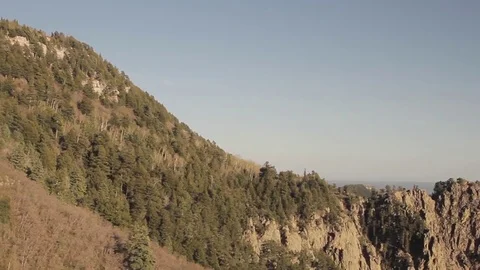 Pan up Desert Mountain from Right Stock Footage 81754586