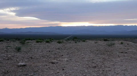 Pan of Desert at Sunset 스톡 동영상 702691