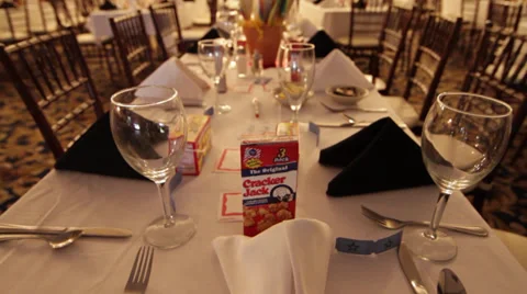 Pan Up In Dinning Room Stock Footage 37495125