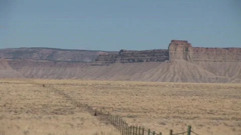 Pan of Distant Desert Buttes 스톡 동영상 306018