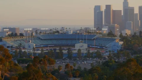 PAN ONTO DODGER STADIUM Stock Footage 74930343