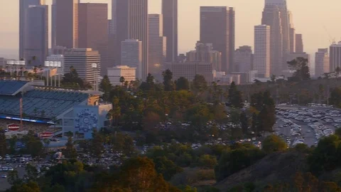 PAN ONTO DOGER STADIUM 2 Video stock 74930342