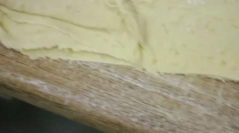 Pan up dough with holes Stock Footage 9443670