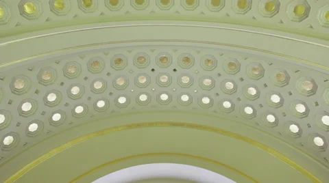 Pan down from the ceiling to the floor at Union Station in Washington DC.  Stock Footage 63319718