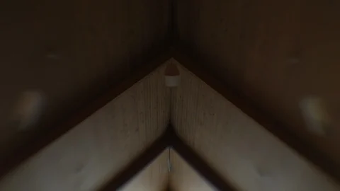 Pan Down From Church Windows to Interior of Church Pews and Altar HD Video Stock Footage 92369848