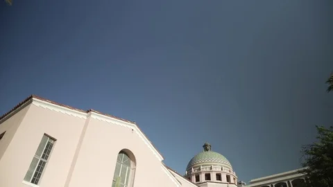 Pan down of city hall building in Tucson Arizona Stock Footage 78488255