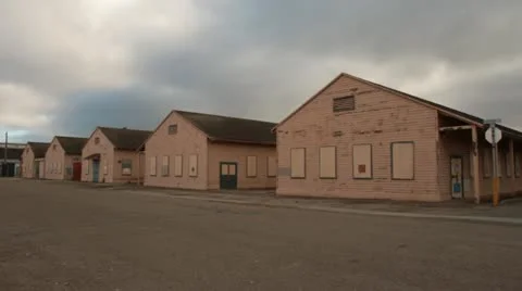 Pan down from clouds to buildings Stock Footage 11239868