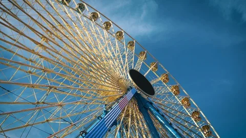 Pan Down Ferris Wheel Stock Footage 106629928