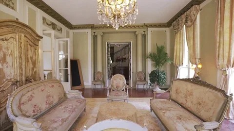 Pan down on a luxury living space Video stock 80326925