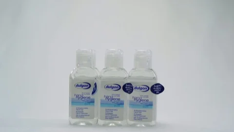 Pan Down Pocket Disinfect Stock Footage 126015000