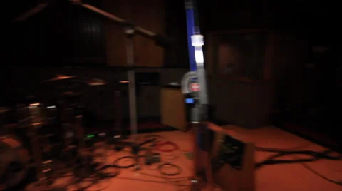 Pan of Drums in big Recording studio As 01 Stock Footage 35339130