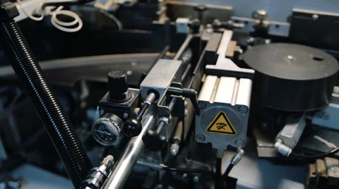 Pan of edge making machine elements Video stock 61526658