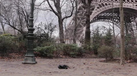 Pan Up to Eiffel Tower Stock Footage 47207949