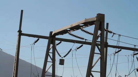 Pan of electric grid Stock Footage 121338450