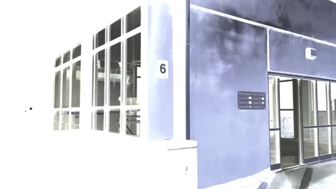 Pan of an elevator building parking entrance special effects inverted dark .. 库存影片 247984912