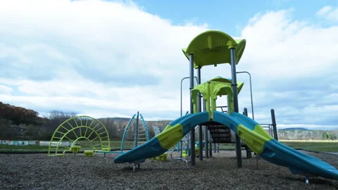 Pan of an empty playground Stock Footage 130257195