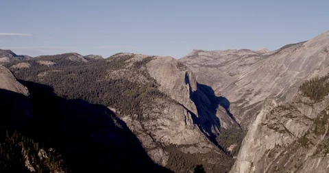 Pan of the epic Half Dome, Yosemite National Park, California, Shot with Red 库存影片 103449834