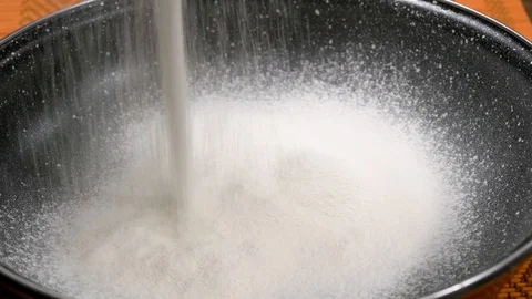 Pan with fading flour Stock-Footage 88042574