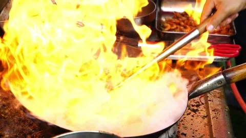 Pan on Fire Stock Footage 146133684