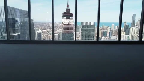 Pan up from floor to windows Stock Footage 201762359