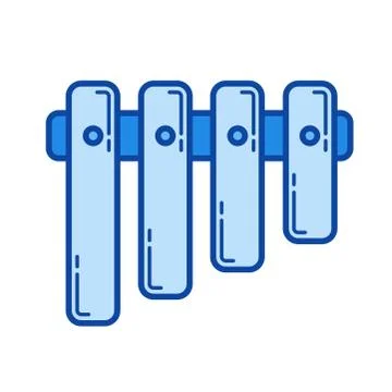 Pan flute line icon. Stock Illustration