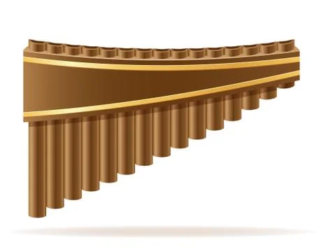 Pan flute wind musical instruments stock illustration Stock Illustration